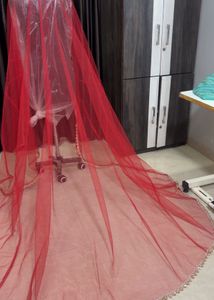 Stunning Red Bridal veil