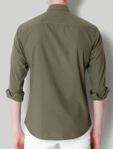 Men's Olive Green Western Shirt