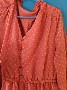 Chic Pink Polka Dot Dress