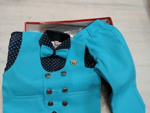 Boys' Blue Ethnic Suit Set