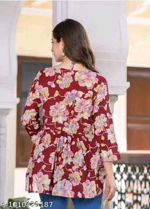 Floral Print Peplum Top