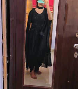 Elegant Black Indo western Set
