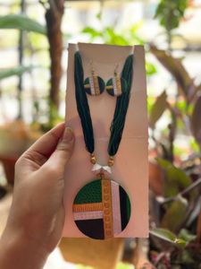 Free Delivery ❗️Terracotta Necklace & Earrings Set