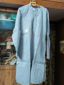 Striped Light Blue Kurta