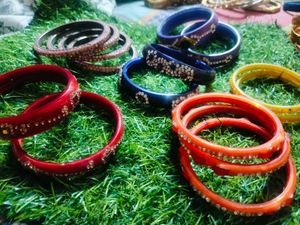 Sparkling Multi-Color Bangles Set