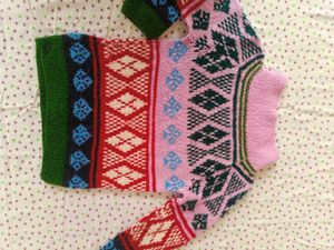 Colorful Patterned Knit Sweater