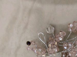Elegant Pink Tiara Hair Clip 🩷 🤍