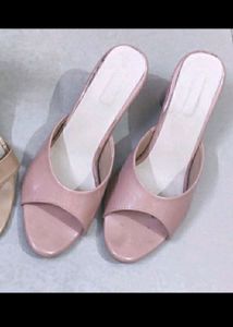 Mauve Block Heels