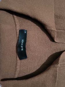 Brown Ribbed Sleeveless Collared Top