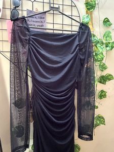 Elegant Black Long Sleeve Dress