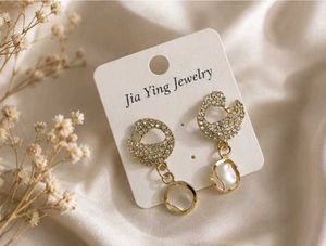 Elegant Drop Earrings with Pearls