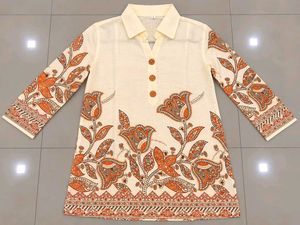 Cream Floral Print Kurta Set