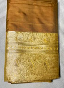 Pastel Mustard Golden Silk Saree