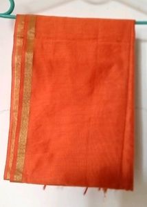 Vibrant Orange Silk dupatta