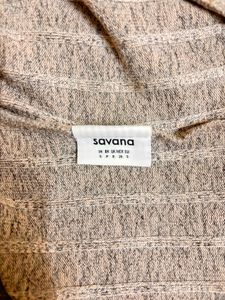 Savana Ruffled Knit Top with Tie Front