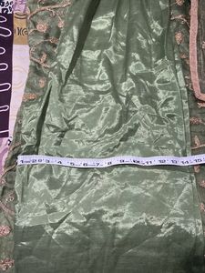 Stitched Golden Thread Organza Palazzo Set