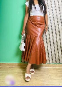 Faux Leather Mermaid Skirt
