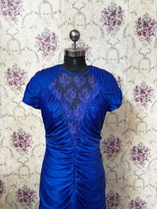 Stunning Royal Blue Ruched Dress