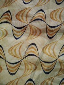 Vibrant Orange Saree with Swirl Print
