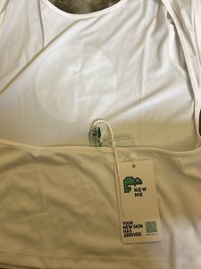 white printed Back Cut Tshirt