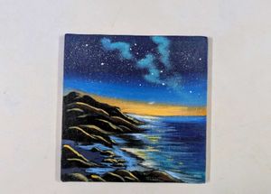 Mini Handmade Night Sky Acrylic Painting