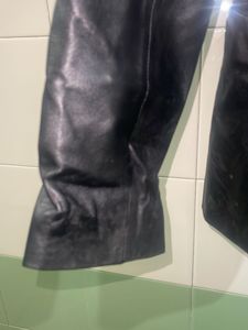 Black Faux Leather Blazer