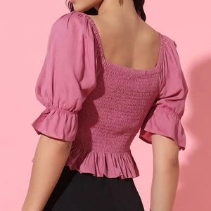Chic Smocked Puff Sleeve Top