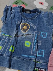 Buy 1get 1free Boys T-shirt &amp; Denim Shorts Set