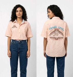Women's Striped Button-Up Shirt