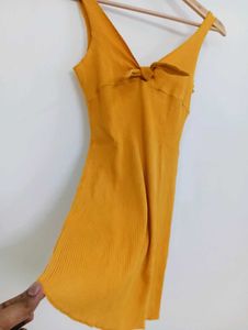 Mustard Yellow Knit Dress
