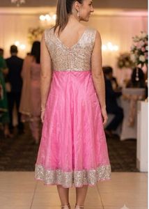 Pinkish Glittery Dress For Party Wear 🩷