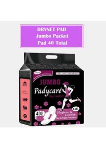 Jumbo Padycare Sanitary Pads - 40 Count