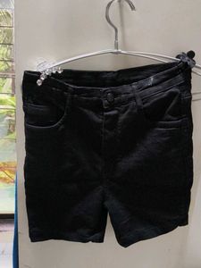 Black Denim Shorts