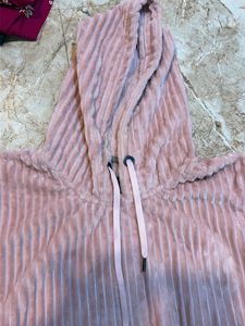 Cozy Ribbed Pink Hoodie