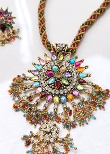 Boho Multi-Color Necklace &amp; Earring Set