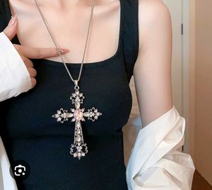 Gothic big Cross Pendant Necklace