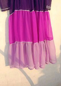 Beautiful Purple &amp; Pink Ethnic Gown