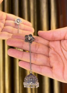 Elegant Brass Jhumka Earrings