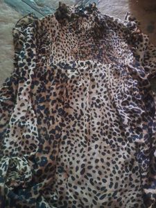 Zara Leopard Print Smocked dress