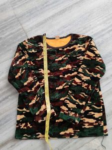 Camouflage Print Top