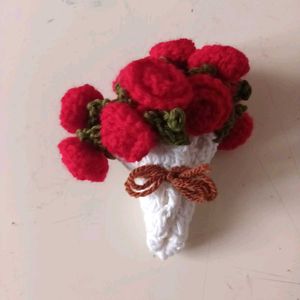 Handmade Crochet Doily with Roses