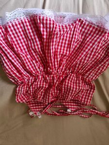 Red check top new