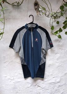 black yak Blue & Gray Cycling Jersey