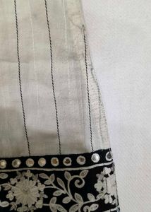 Elegant Black kurta &amp; dupata with Mirror Work