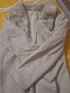 Elegant Faux Fur Collar Coat