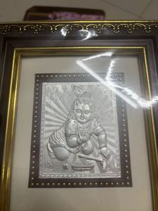 🆕 💯 Silver Laddu Gopal Frame