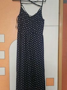 Navy Maxi Slip Dress