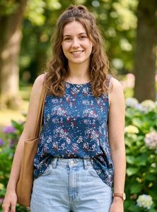 Chic Floral Print Sleeveless Top