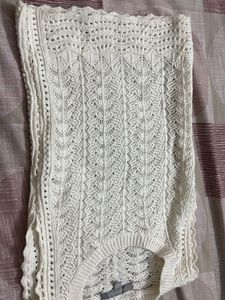 Cream Crochet Sleeveless Top