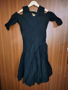 Chic Black Cold Shoulder Dress